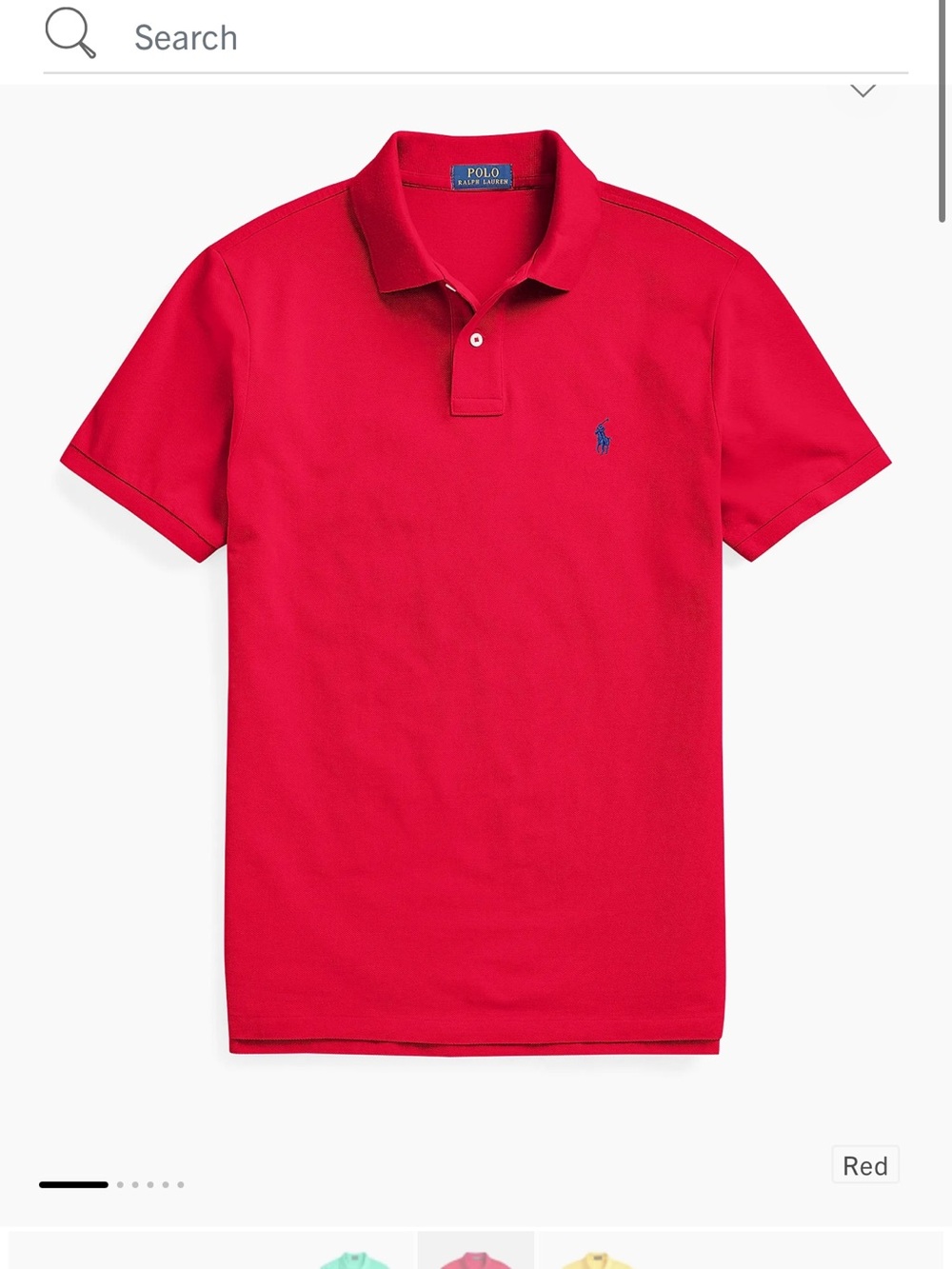 Polo by Ralph Lauren Bright Red Short-Sleeve Polo with Navy Pony